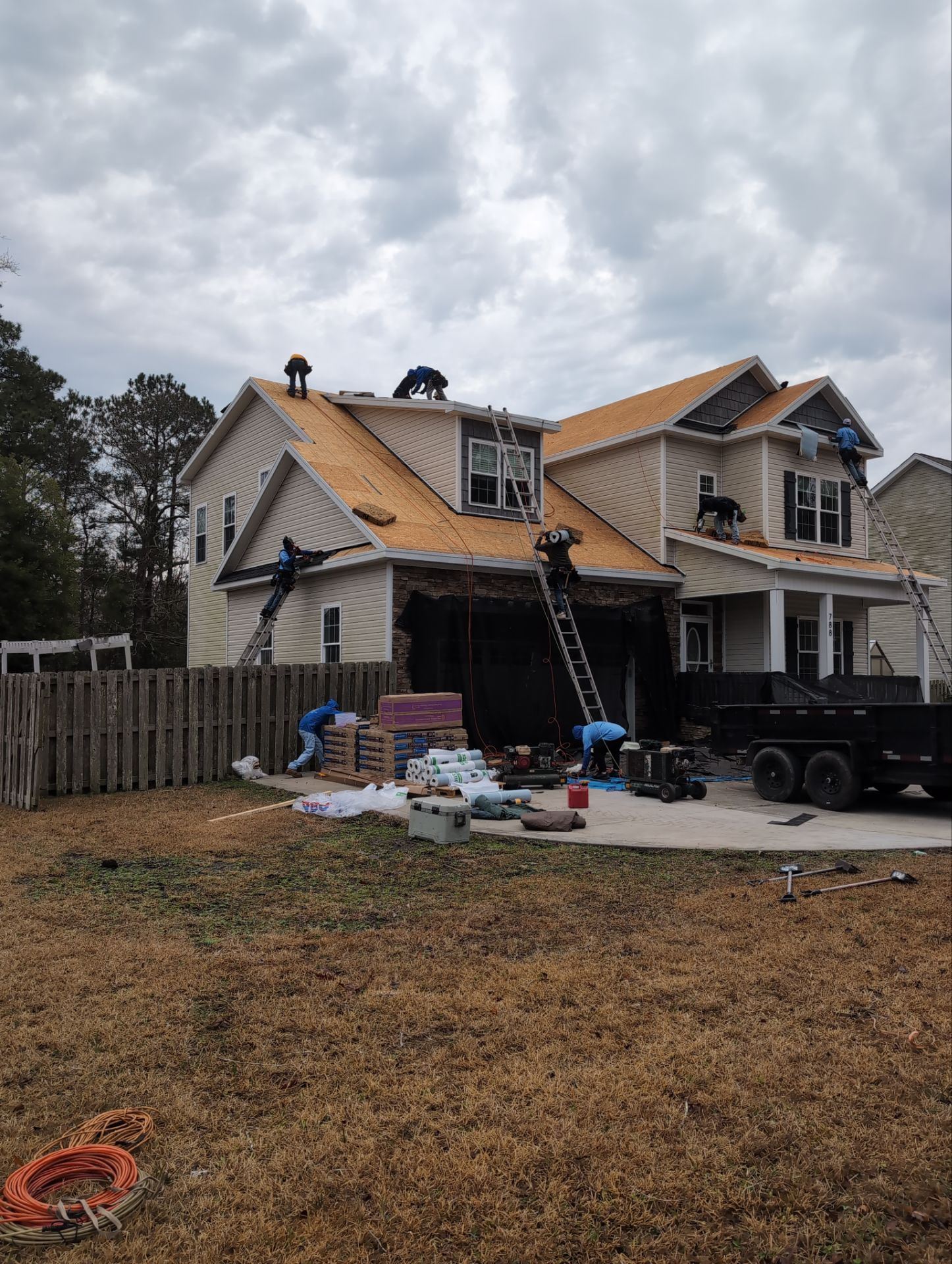 Sneads Ferry FORTIFIED Roof Replacement with Charcoal Black Landmark Shingles by RGR Construction and Roofing, LLC
