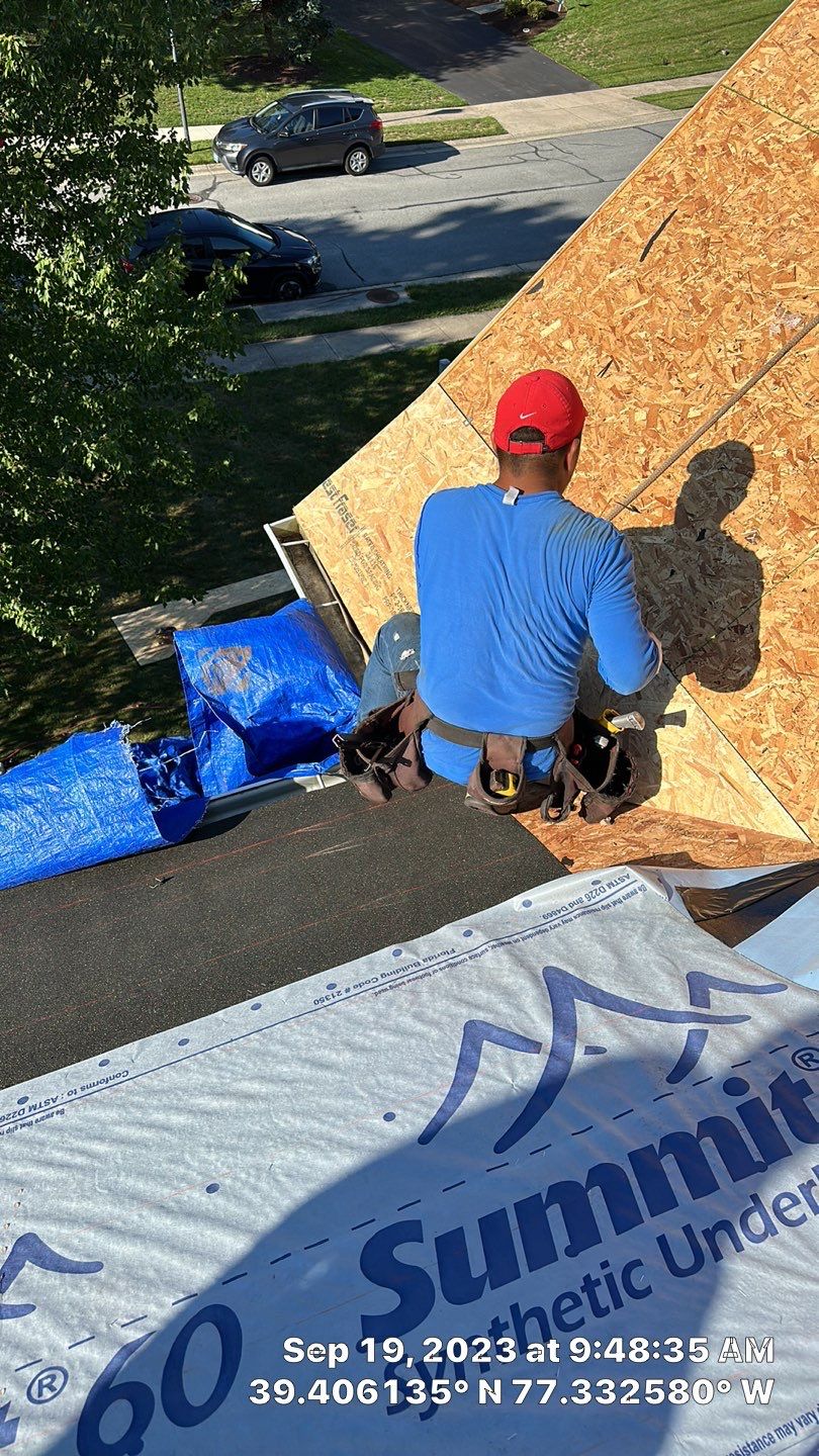 Residential Roofing Installation using Atlas Pinnacle Pristine Pewter Architectural Shingles by Frederick Roof Repair