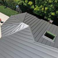 24ga 1.5" Mechanical Seam Pre-Weathered  by Total Roofing System The Metal Roof Experts