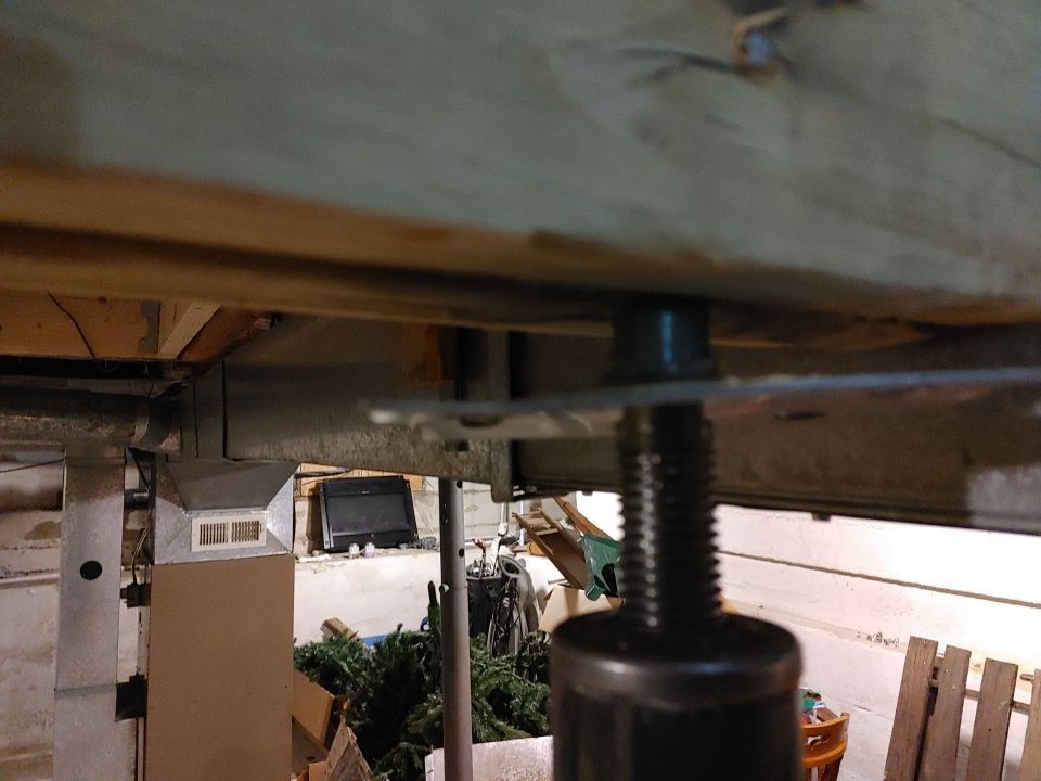 Structural Wood Reinforcement using Structural Wood and Steel Reinforcements (Main Floor Joist) by Toledo Basement Repair