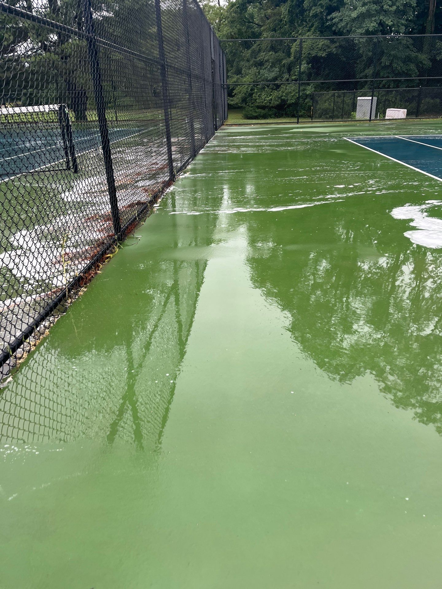 Soft Wash Tennis Court Cleaning by Clearview Washing
