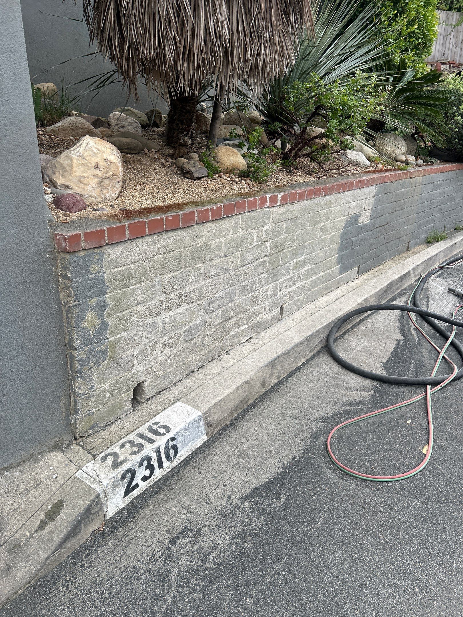 Sandblasting Paint Off Brick Wall In Los Angeles, CA by La Power Washing Inc