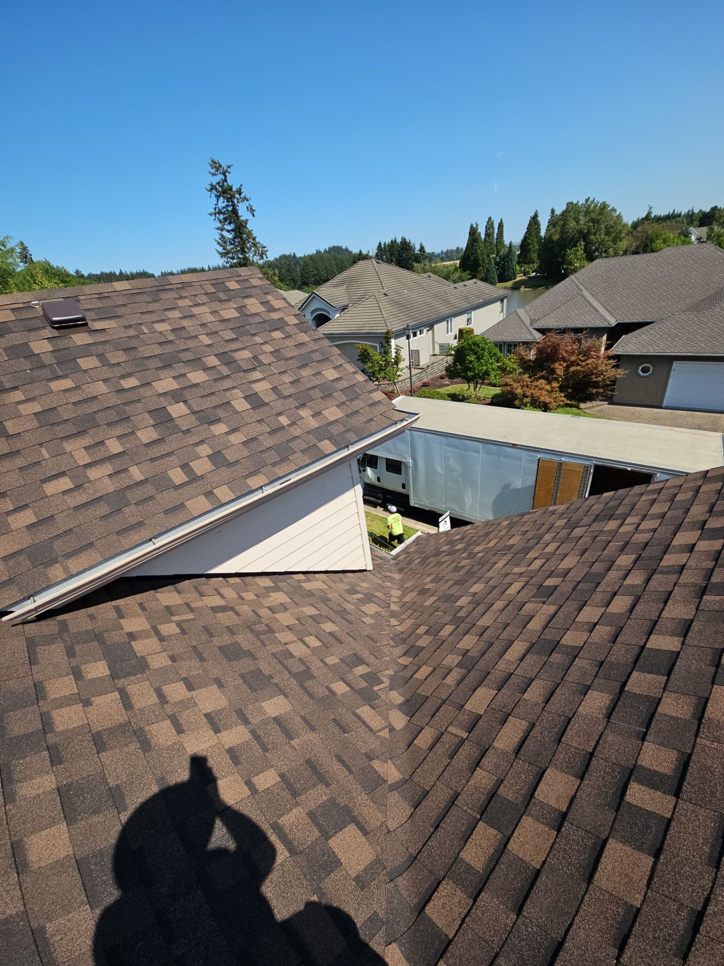 Residential Roofing Installation using IKO Dynasty (Color: Shadow Brown) by Orezona Building & Roofing Company, Inc.