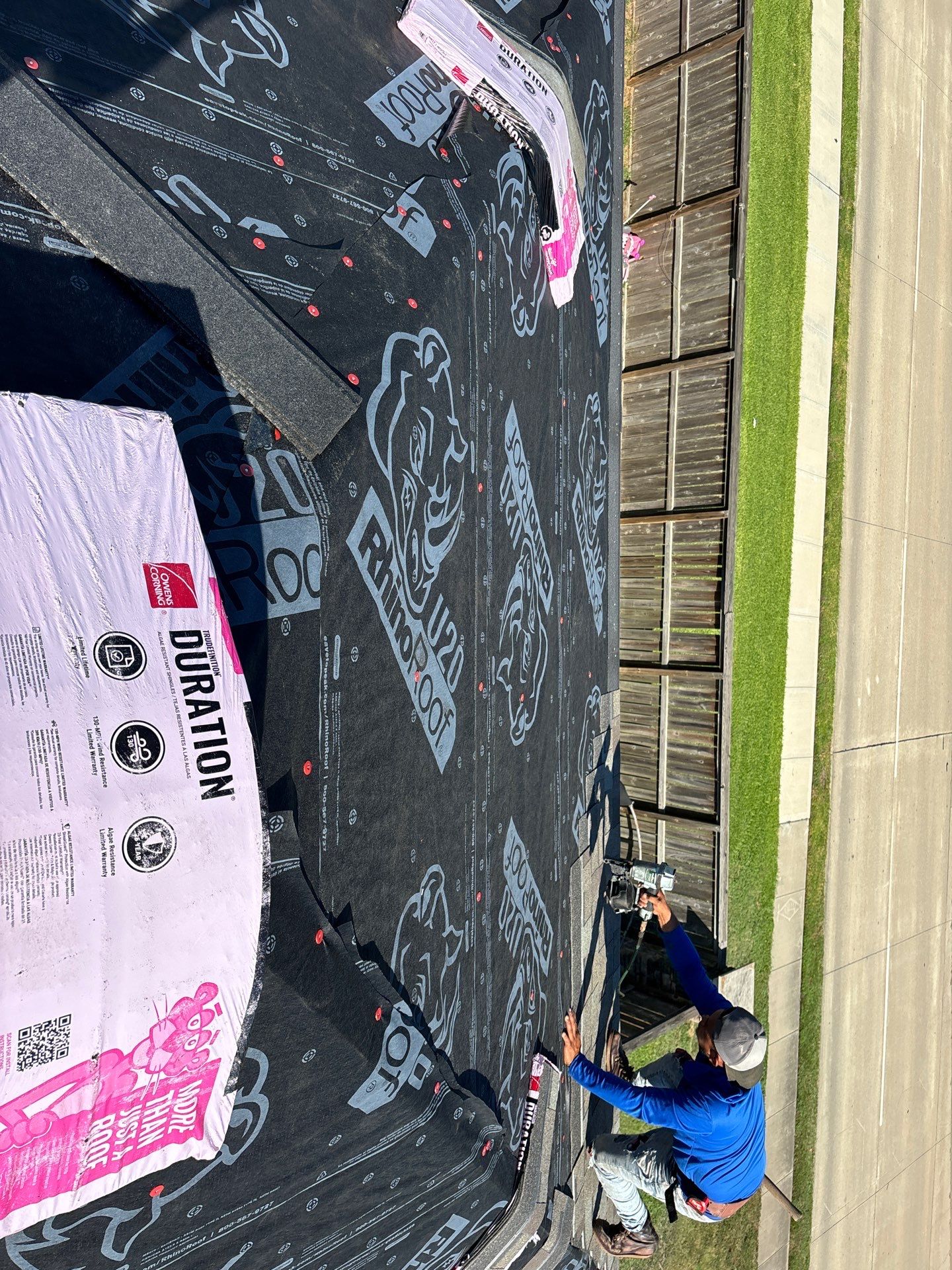 Residential Roofing Installation using Owen's Corning Duration (Lifetime) Shingles by Roof Repair Company