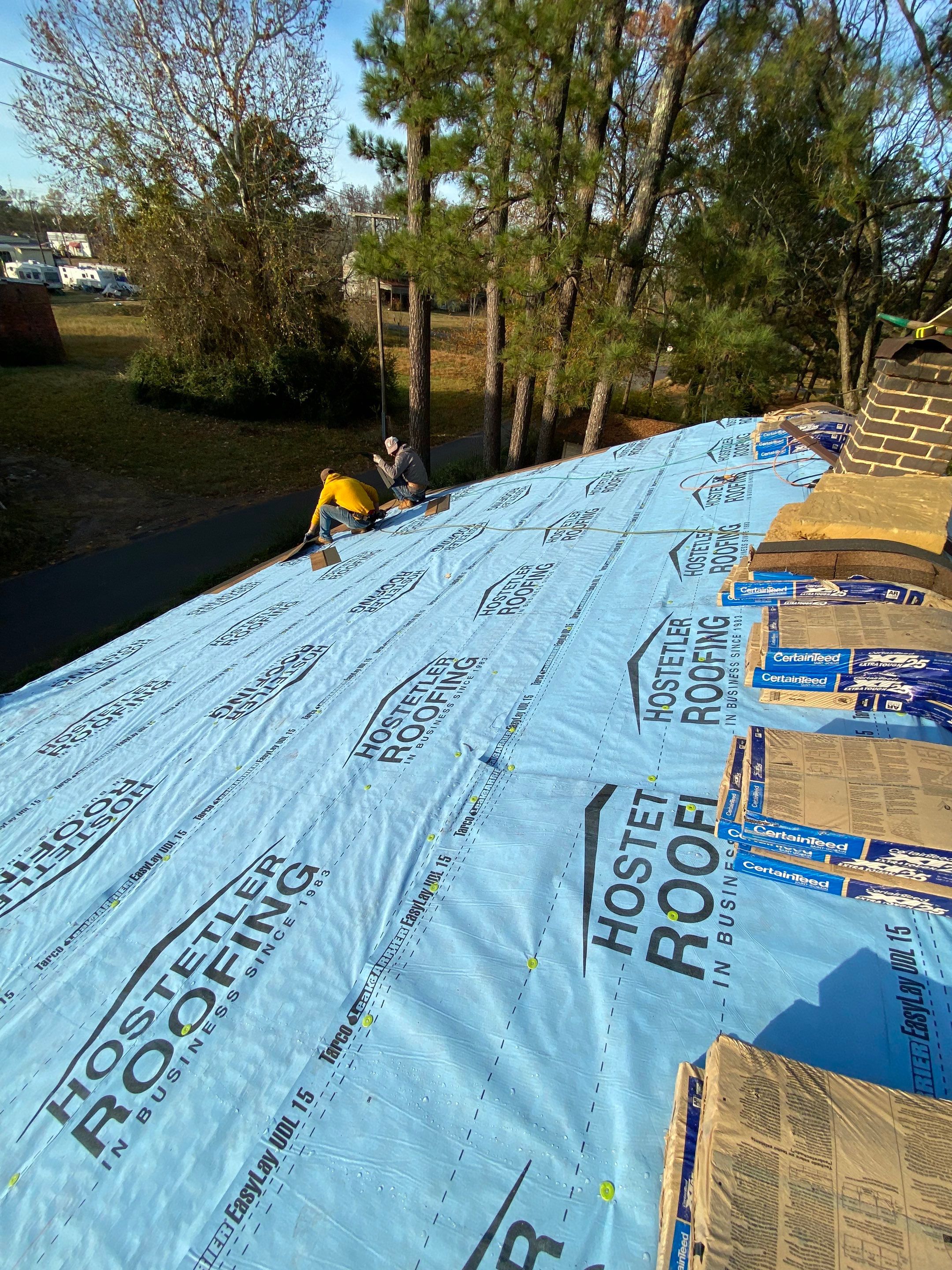Residential Shingle Reroof using CertainTeed XT25: Resawn Shake by Hostetler Roofing