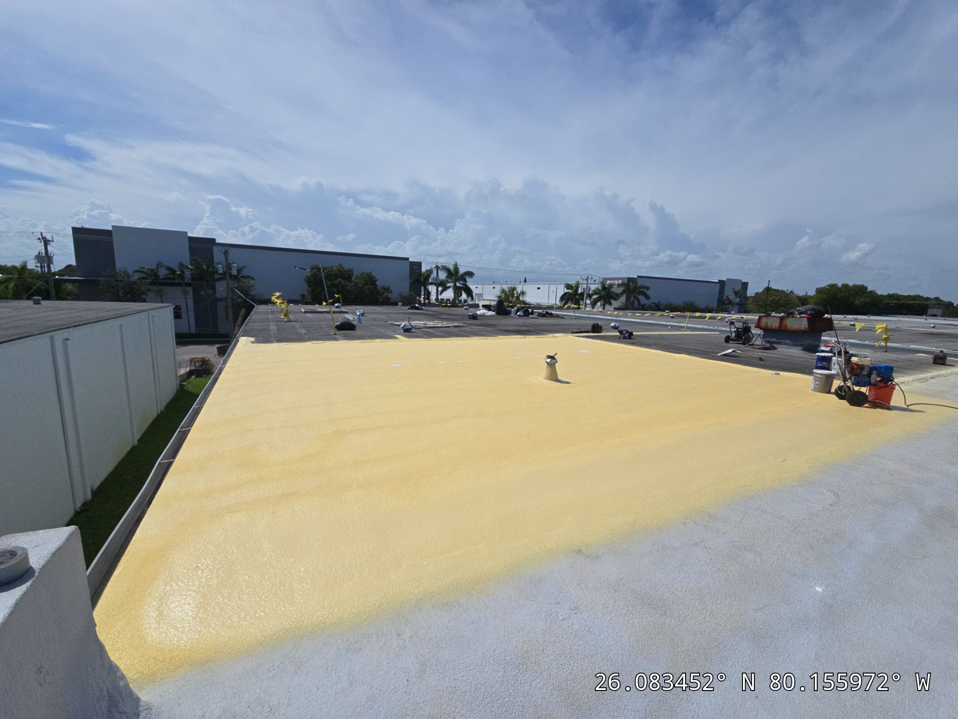 Fort Lauderdale Commercial Roof Restoration with Spray Foam and Silicone Coating by Roof King LLC
