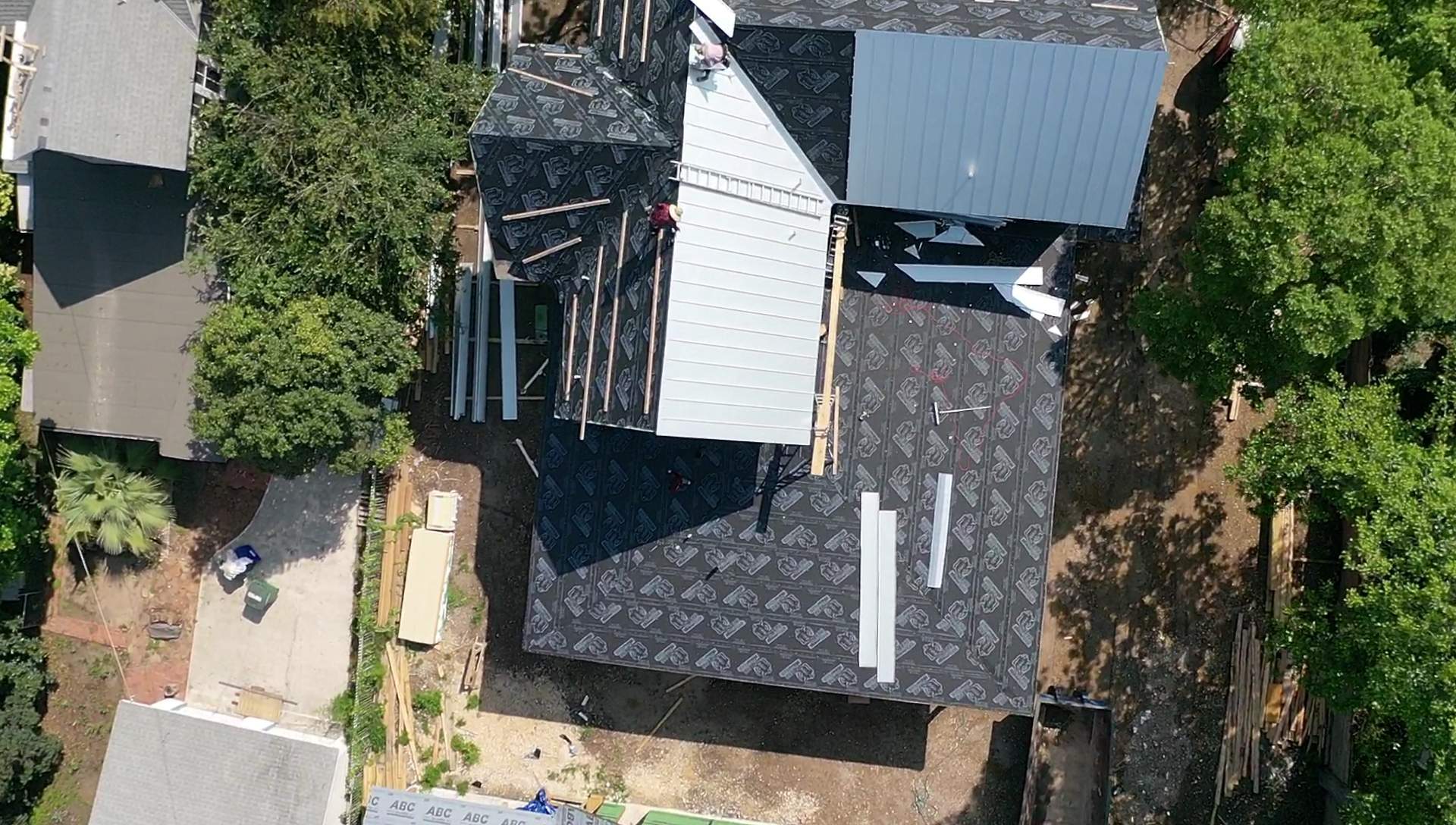Residential Metal Roof Installation using McElroy Metal by Premier Roofing and Contracting