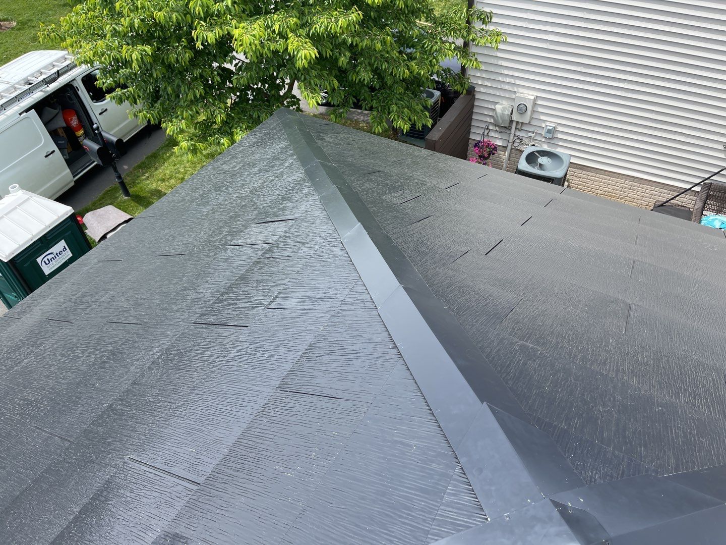 Tesla Solar Roof using Tesla Solar Roof V3 tiles by American Home Contractors