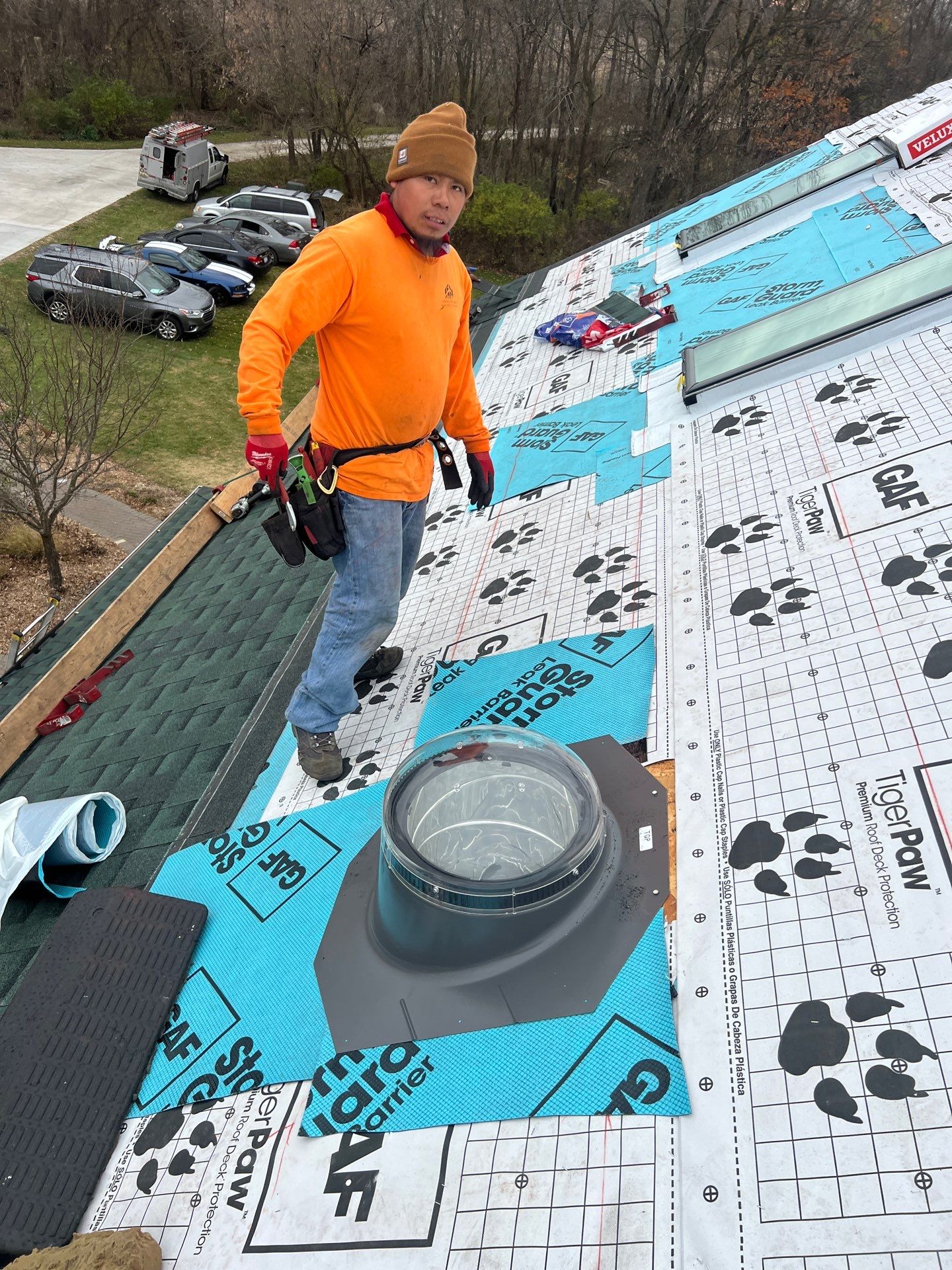 Residential Roofing Replacement with Multiple Skylights in Mason, Michigan by Acme Exteriors