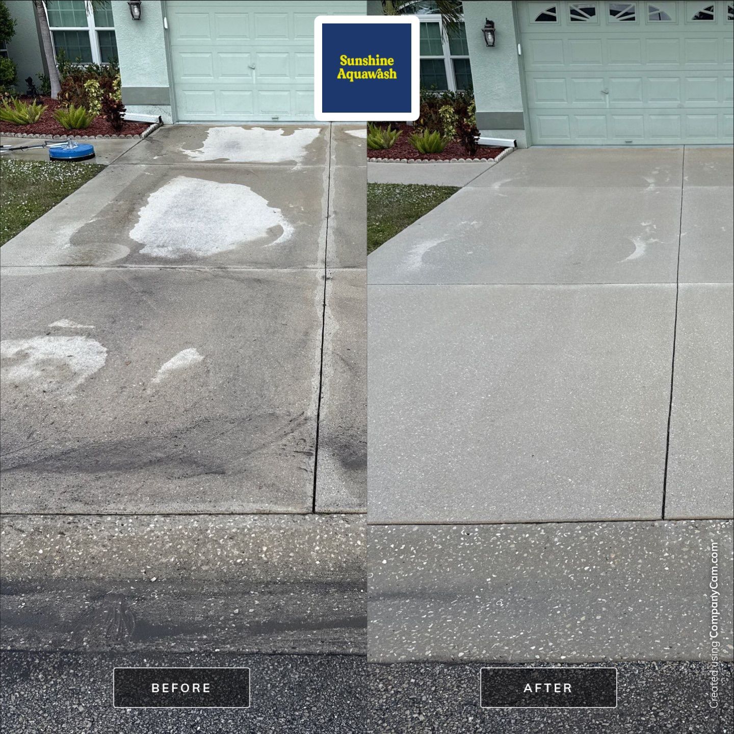 Concrete Driveway Cleaning in Arbor Creek Community – Palmetto, FL by Sunshine AquaWash