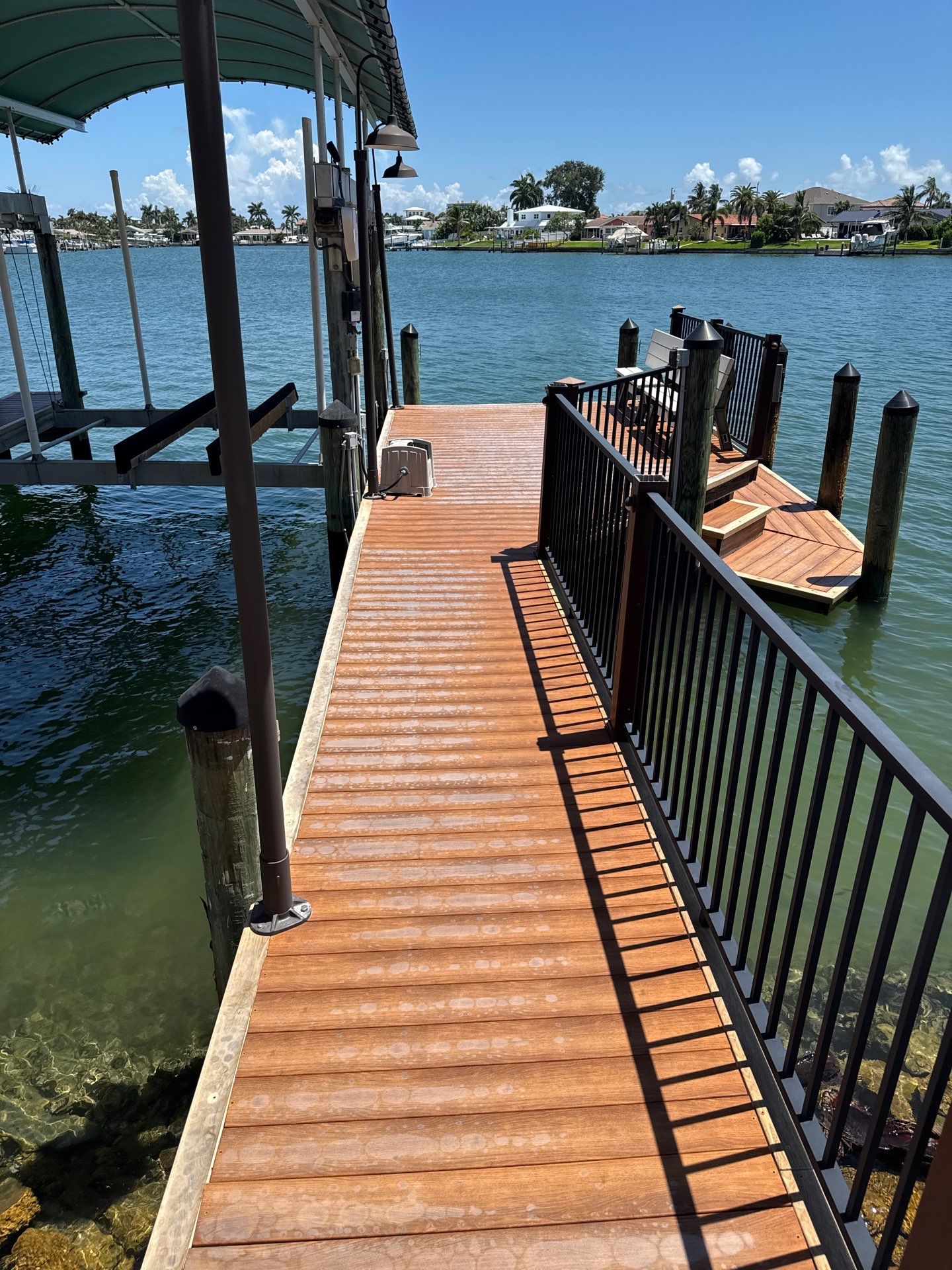 Waterfront Dock Lighting and Architectural Sconce Installation in St. Petersburg by Elegant Accents