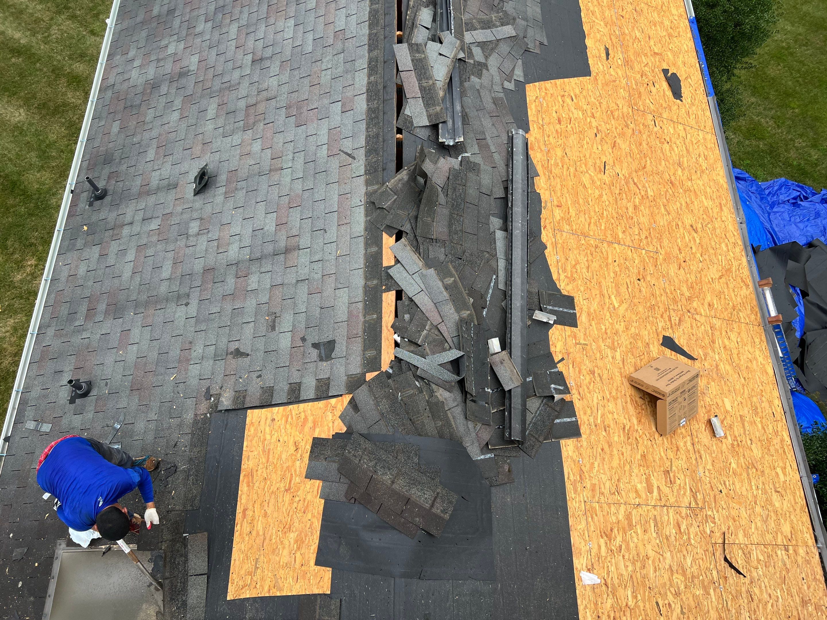 Residential Roofing Installation using Atlas Pinnacle Pristine Coastal Granite Architectural Shingles by Frederick Roof Repair
