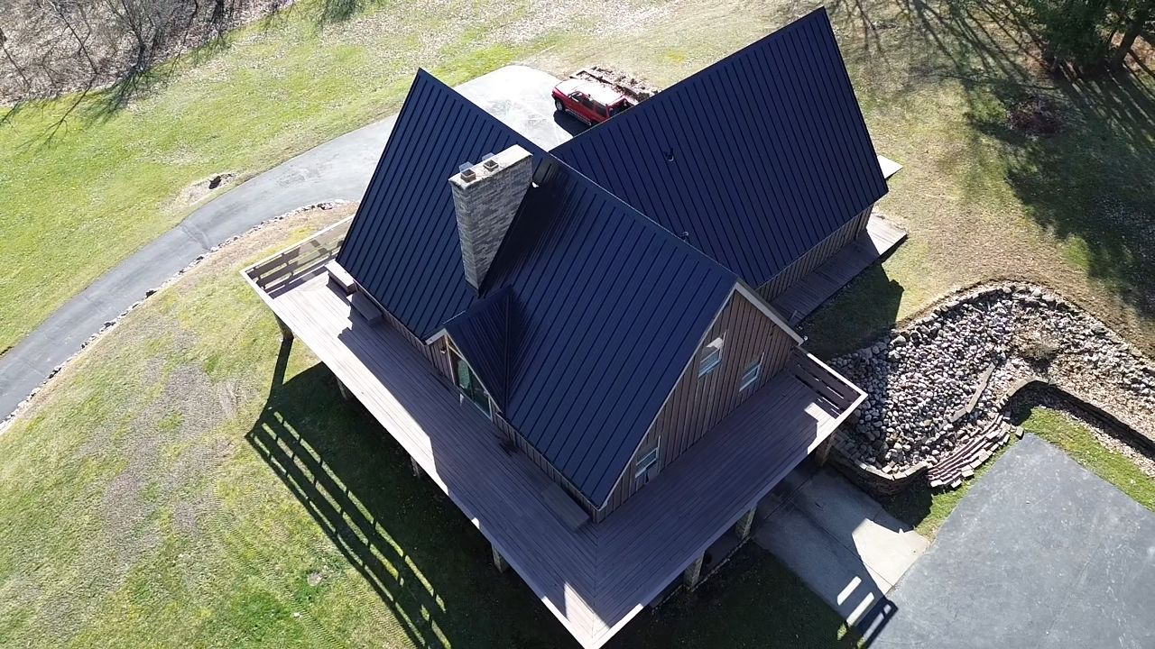 Standing Seam Metal, Color, Matte Black Smooth by Eagle Eye Roofing
