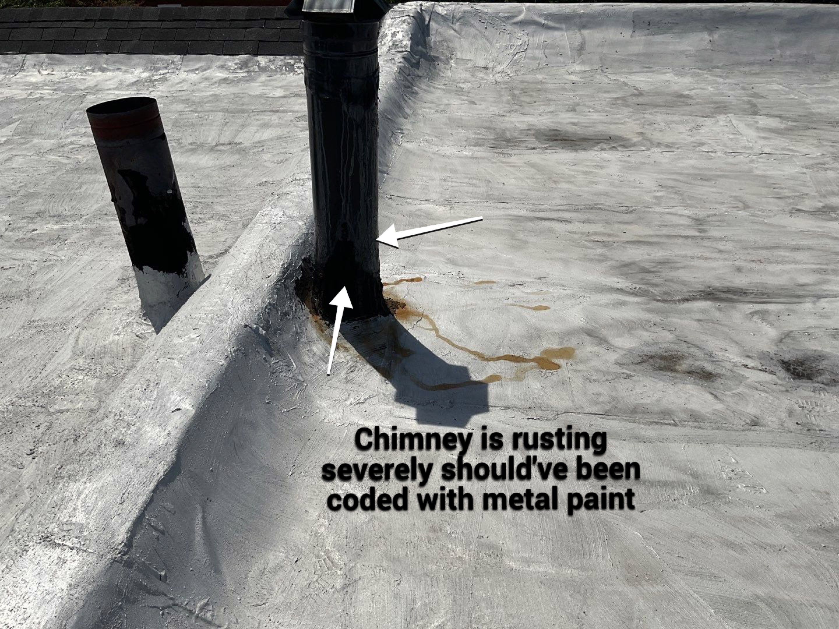 Residential Roofing Repair using Mule-Hide 221 Wet/Dry Roof Cement by Alpha Design Services