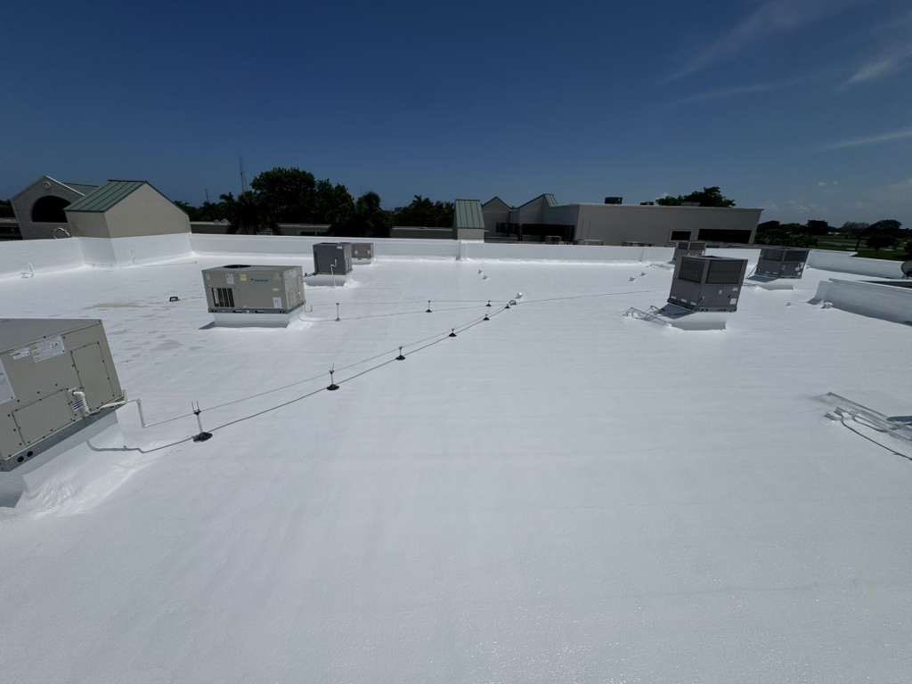 Commercial Flat Roof Restoration and Elastomeric Waterproofing in Delray Beach by Roof King LLC