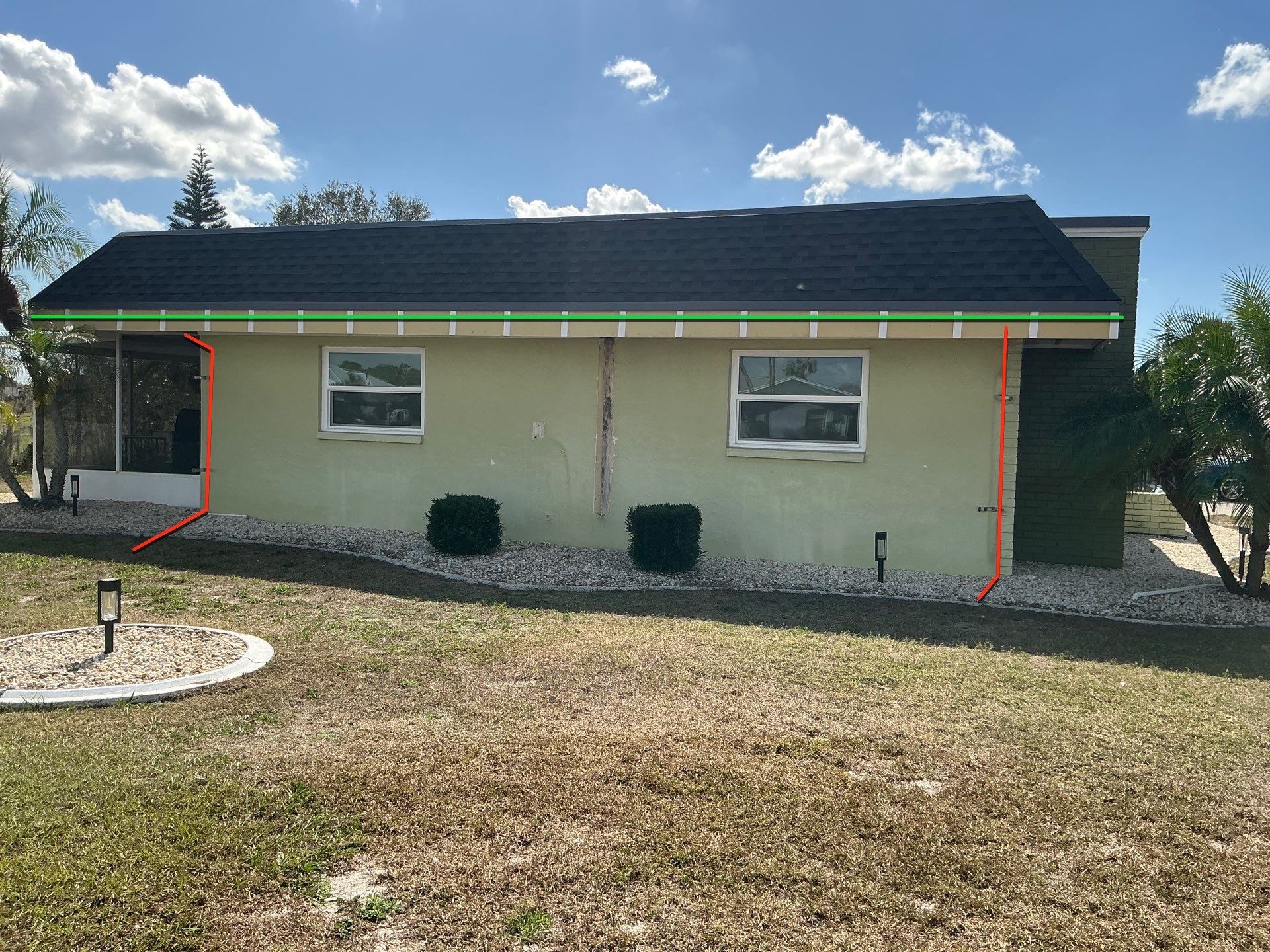 Black 6'' Seamless Gutters K-Style and Black Downspouts in Sun City Center FL by Gutter Professors