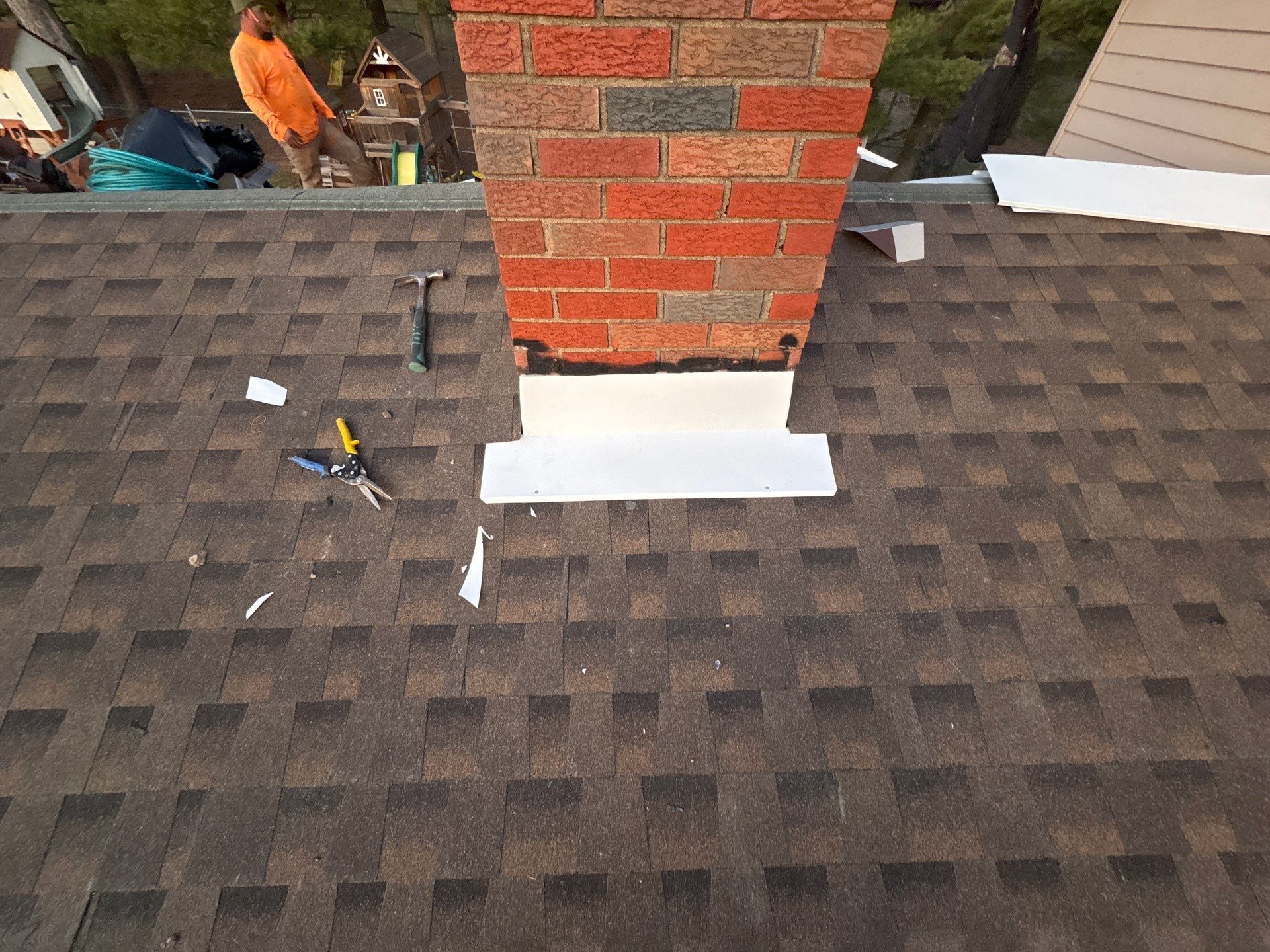 Residential Roofing Installation using GAF Timberline HDZ Charcoal by Rainstoppers Roofing