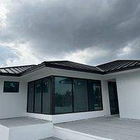 .032 Aluminum 1.5" Mechanical Seam Dark Bronze  by Total Roofing System The Metal Roof Experts