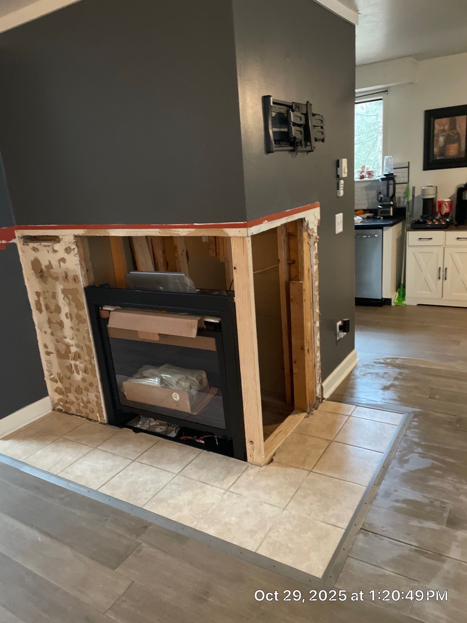 New Gas Fireplace  by Neighborhood Chimney Services 