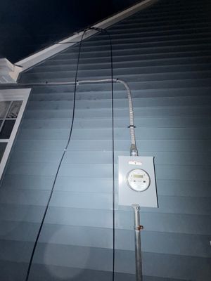 Electric meter/service entrance installation