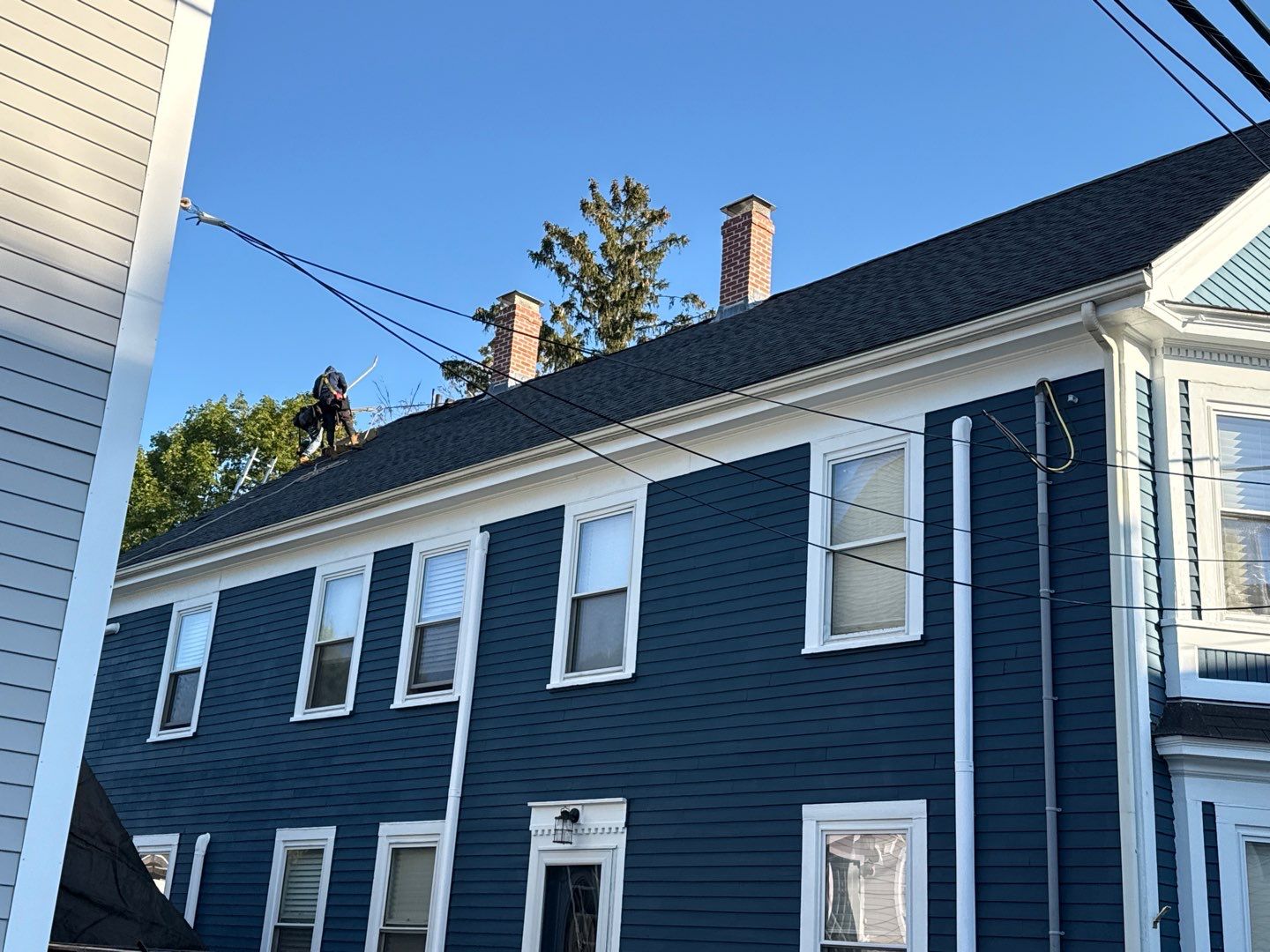 Half Roof Replacement for Solar Installation – Townhouse with New Plywood Decking by Sensible Home Solutions