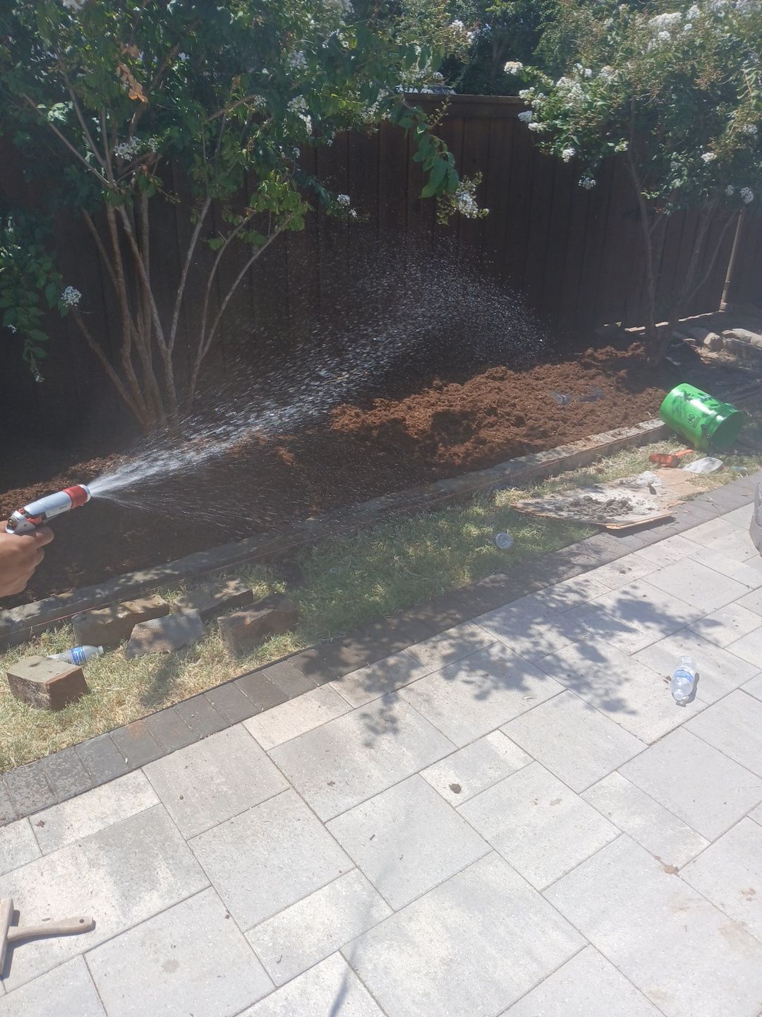 Landscape using Crepe Myrtle Plant by Clays Services Inc