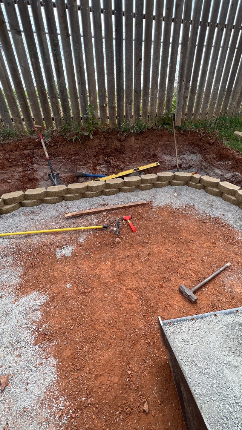 Retaining wall / Playground by Clays Services Inc
