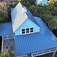 .032 Aluminum 1.5" Mechanical Seam Slate Blue  by Total Roofing System The Metal Roof Experts