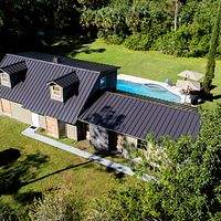 24ga 1.5" Mechanical Seam Dark Bronze  by Total Roofing System The Metal Roof Experts