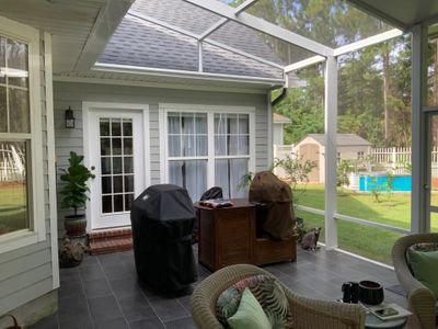 Unique Screen Room with Partial Screen Roof