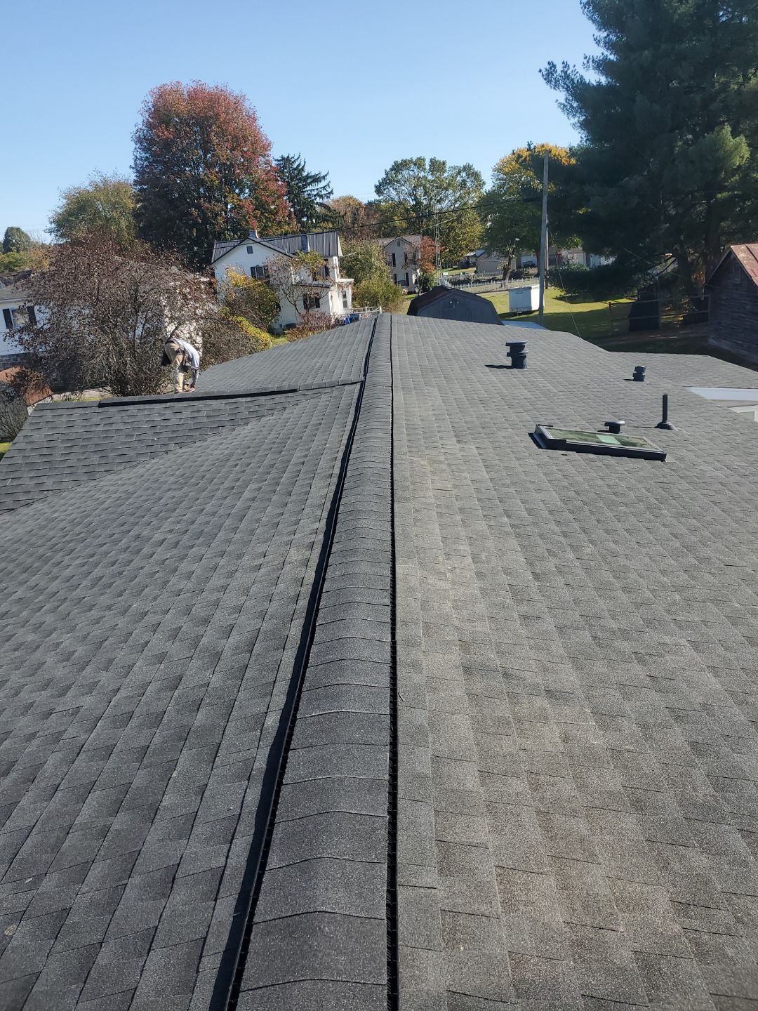 Residential Roofing Installation using GAF Timberline HDZ Biscayne Blue by Rainstoppers Roofing