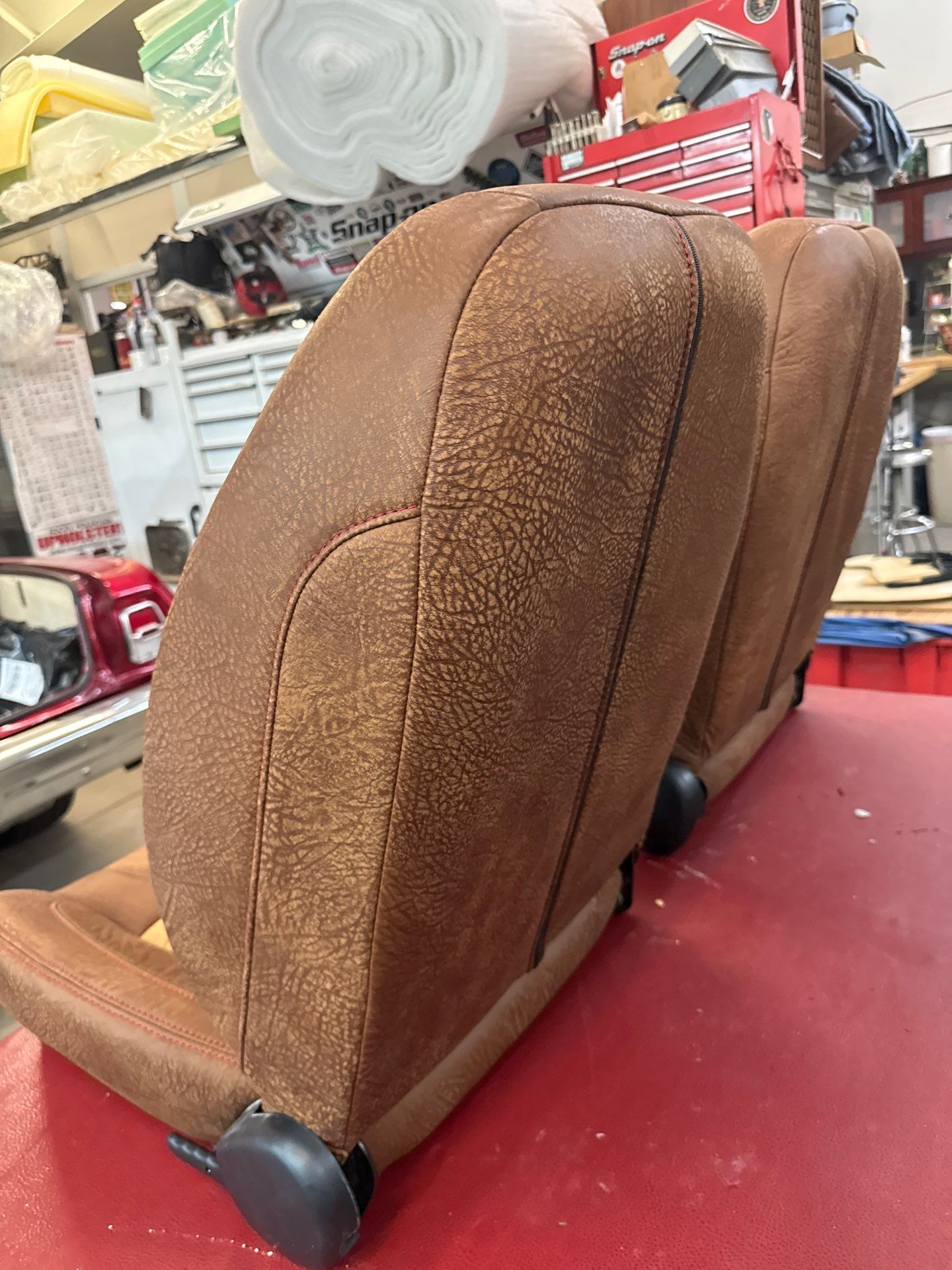 1963 Nova SS Custom Leather Interior  by Rocky Mountain Upholstery Co