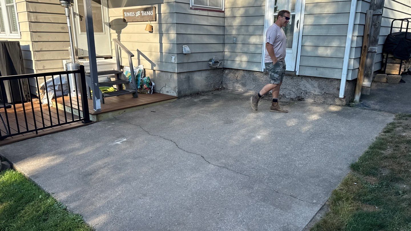 Broom Finish Patio  by NG Masonry & Construction LLC