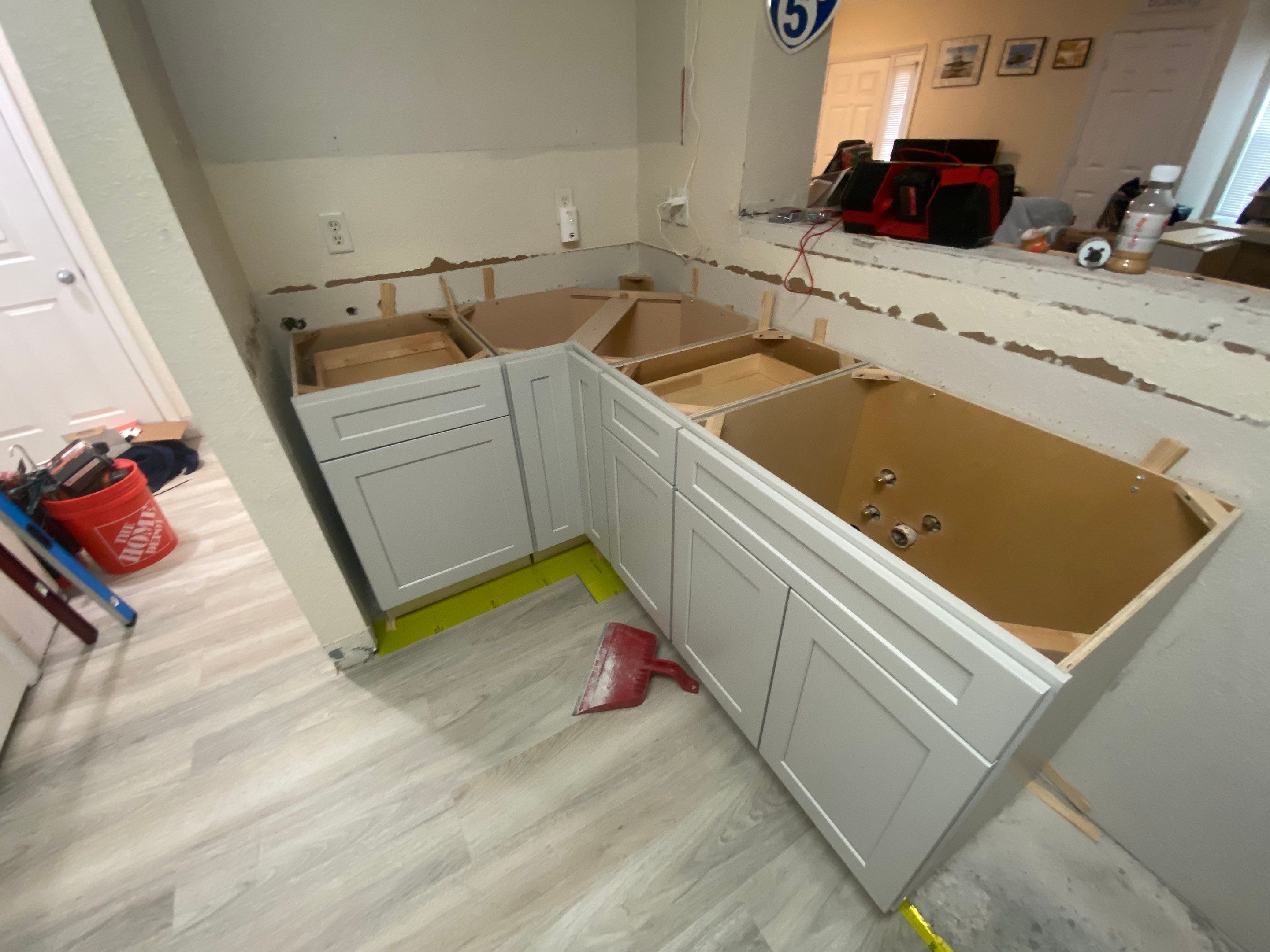 Home Remodel using LVP Flooring and Cabinets by HandyMangum