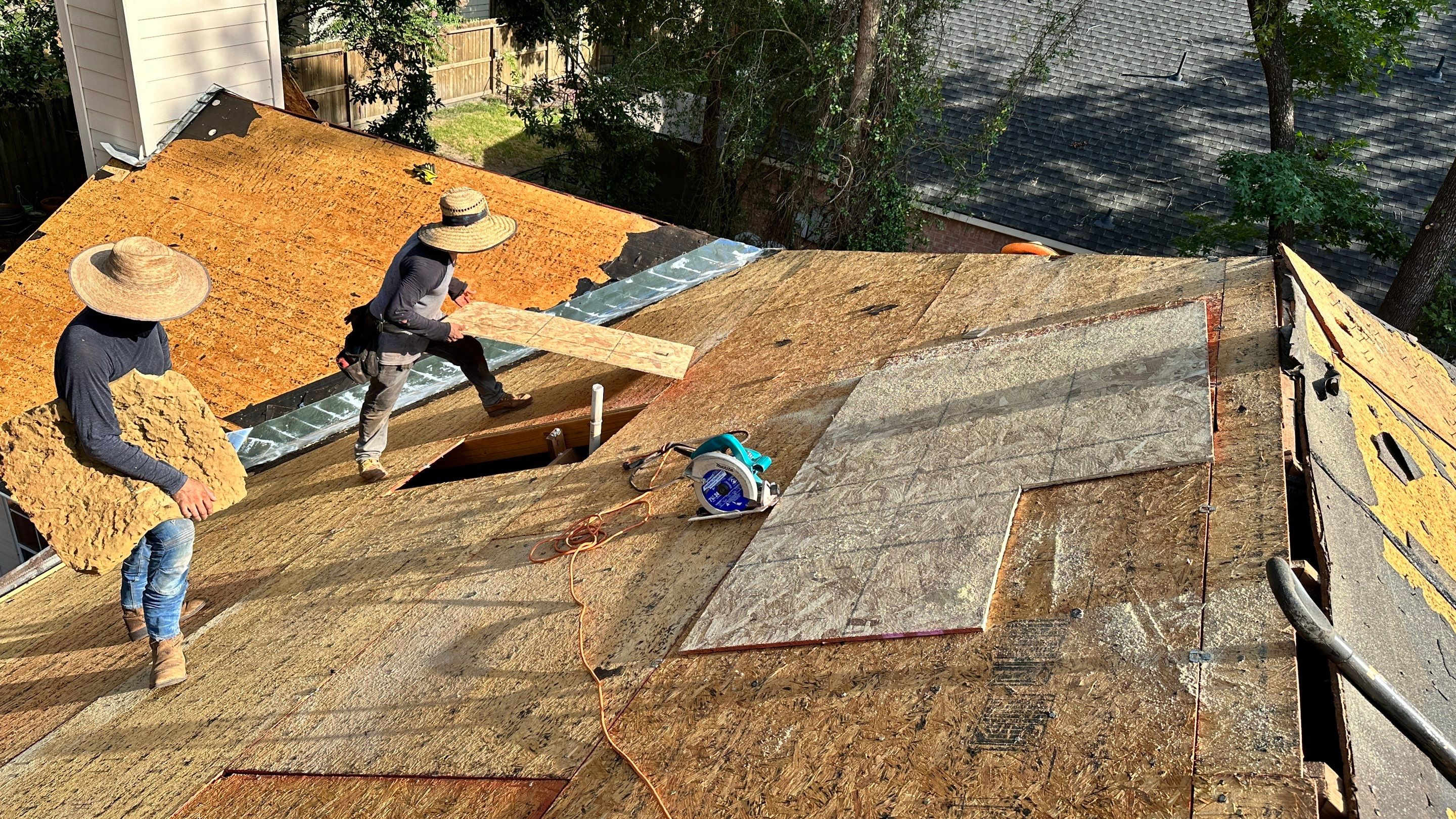 Storm-Damaged Deck Rebuilt & New Roof Installed — Spring, TX by PL Roofing & SB Roofing, LLC.