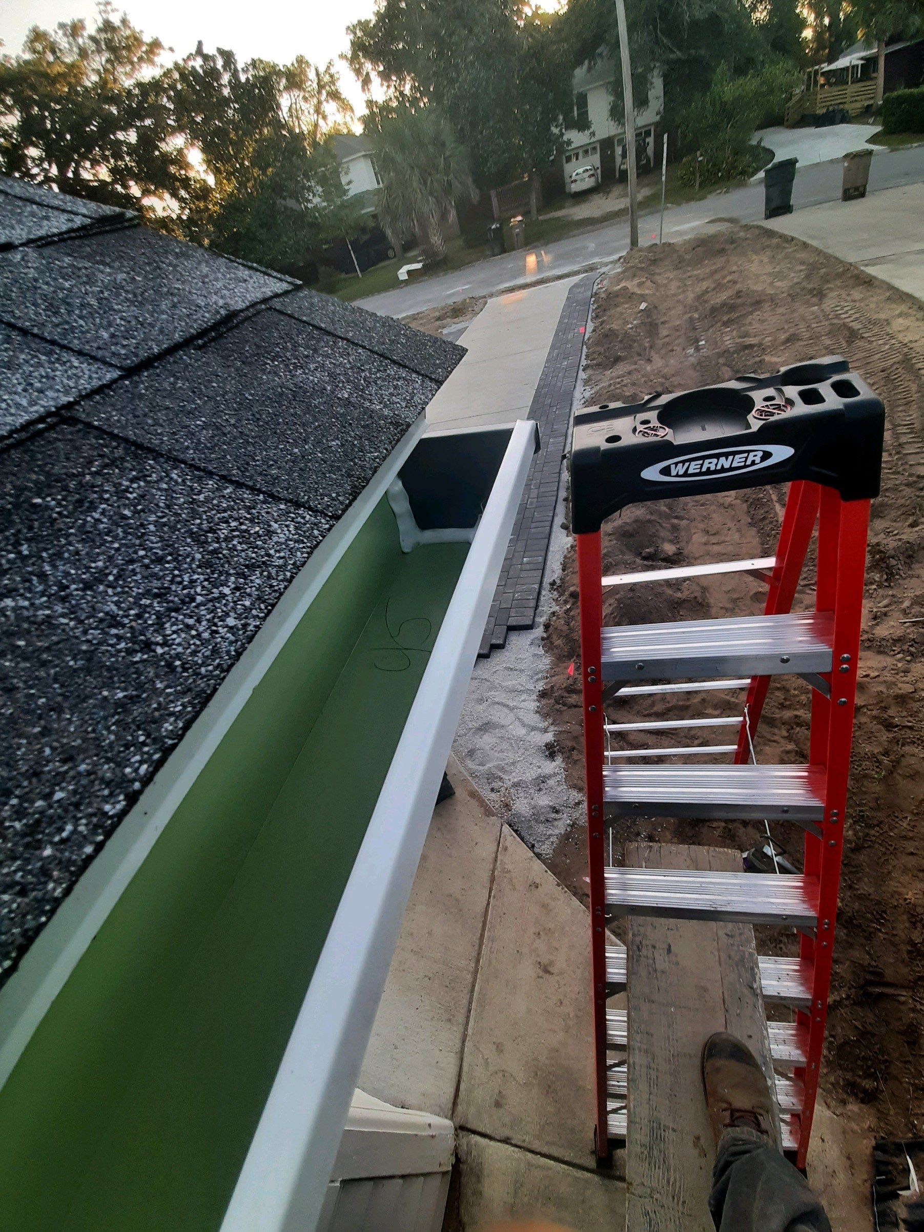 Gutter Installation using K-Style Seamless Gutters by Gutter Professors