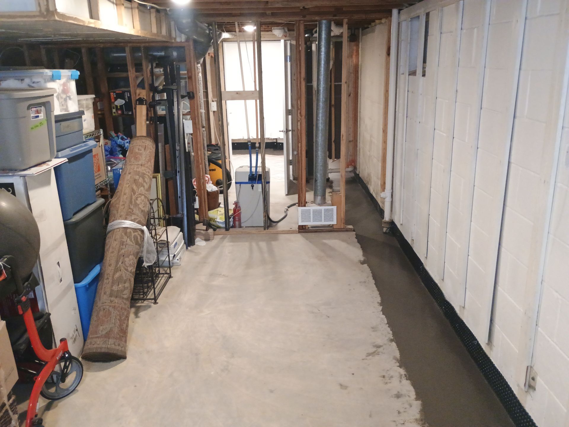 Interior Drain Tile & Buried Discharge in St. Anthony, MN by Waterproofing Northeast