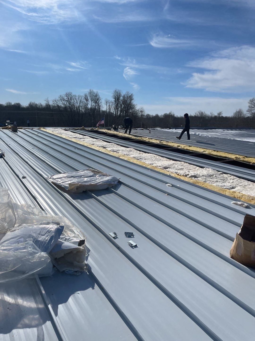 Commercial Roofing Installation using 24 Guage Double Lock Standing Seam by Legacy Roofing & Solar