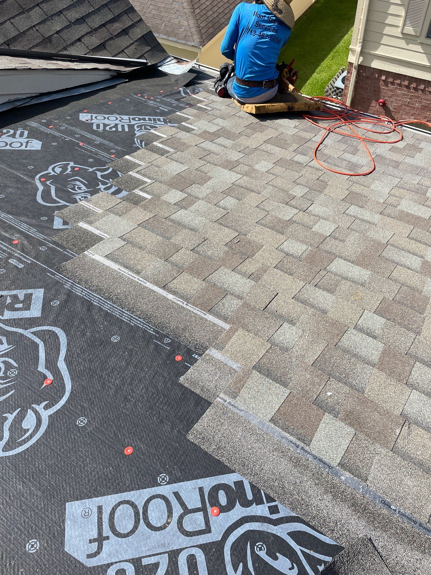 Residential Roofing Installation using Owen's Corning Duration (Lifetime) Shingles by Roof Repair Company