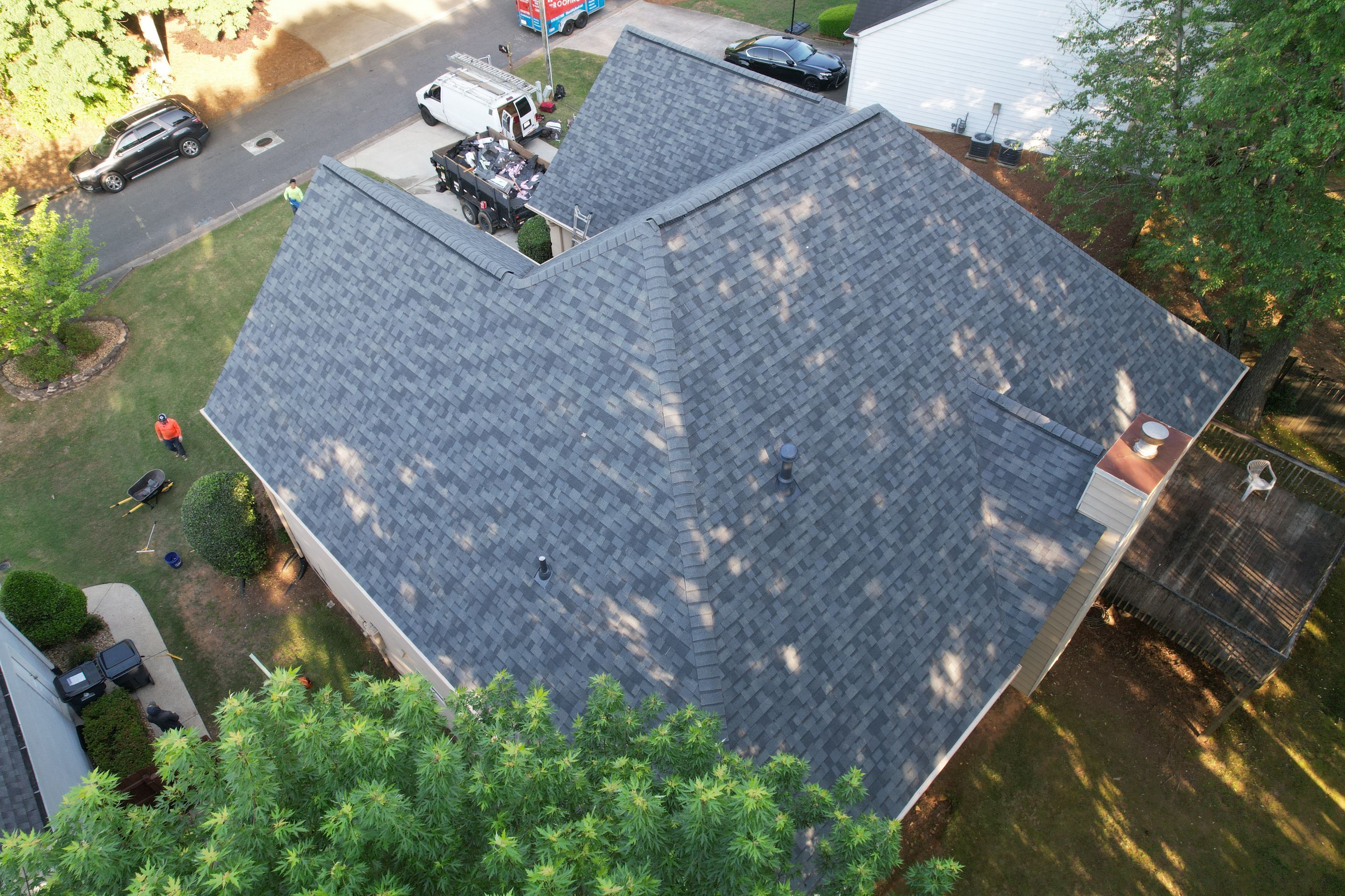 Residential Roof Replacement using Owens Corning Estate Gray by Inspector Roofing and Restoration