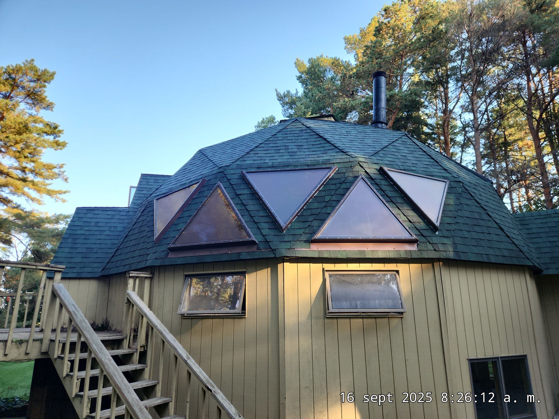 Roof Replacement on Dome House in Oak Grove  by Ascension Roofing & Siding