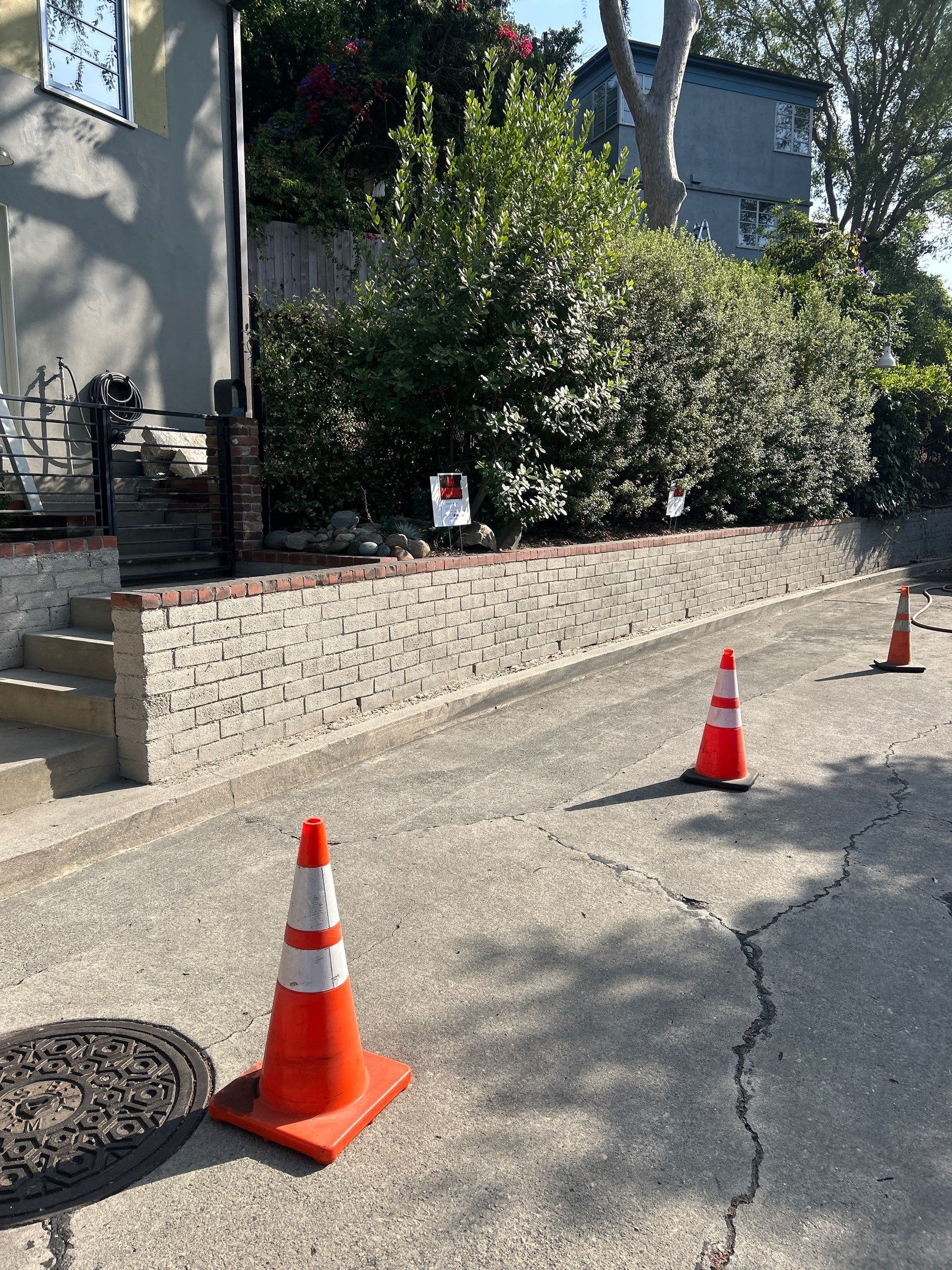 Sandblasting Paint Off Brick Wall In Los Angeles, CA by La Power Washing Inc