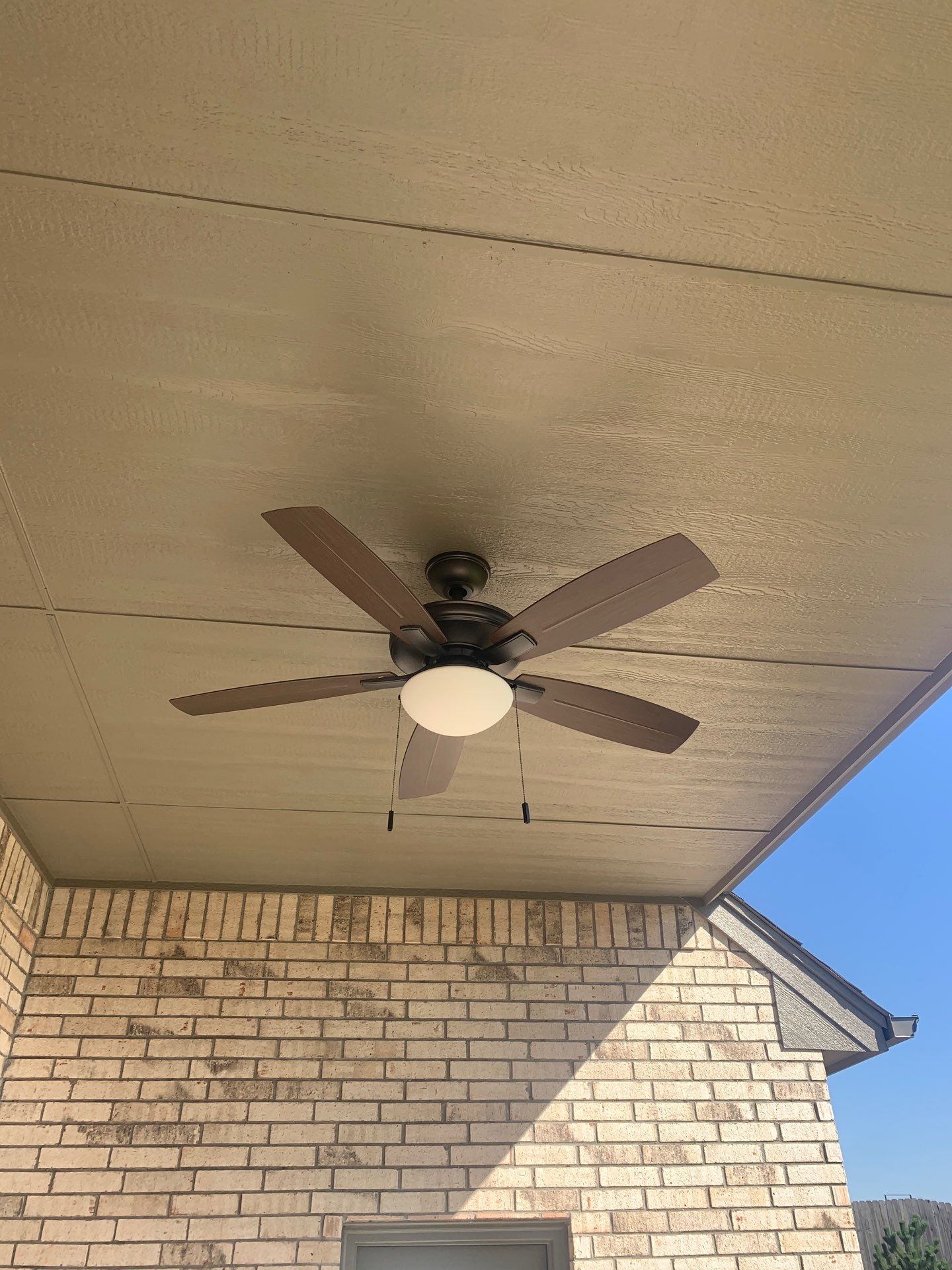 Outdoor Fan Installation in Edmond, OK by McCann's Roofing and Construction