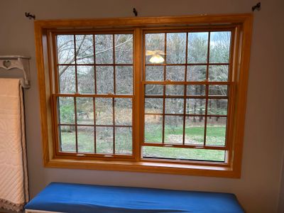 Pella Window installation using Pella Lifestyle wood/Aluminum window