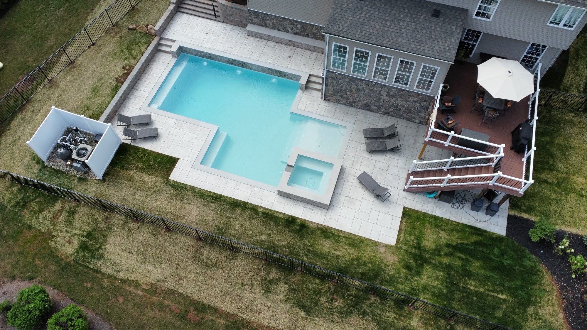Modern Stamped Concrete Pool Deck by Architectural Concrete Design
