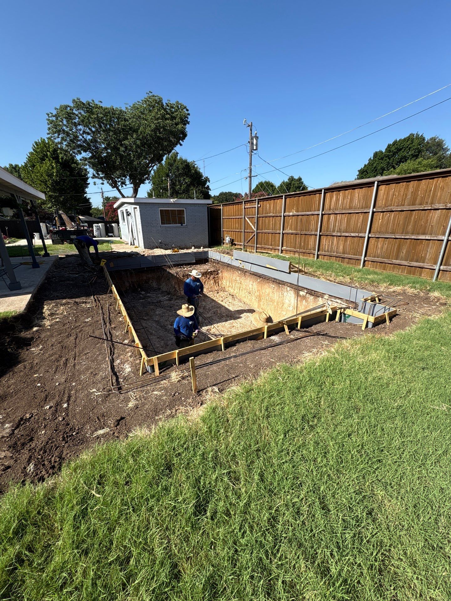 Compact Geometric Pool with Crisp White Interior by Pinnacle Pools and Spas - DFW