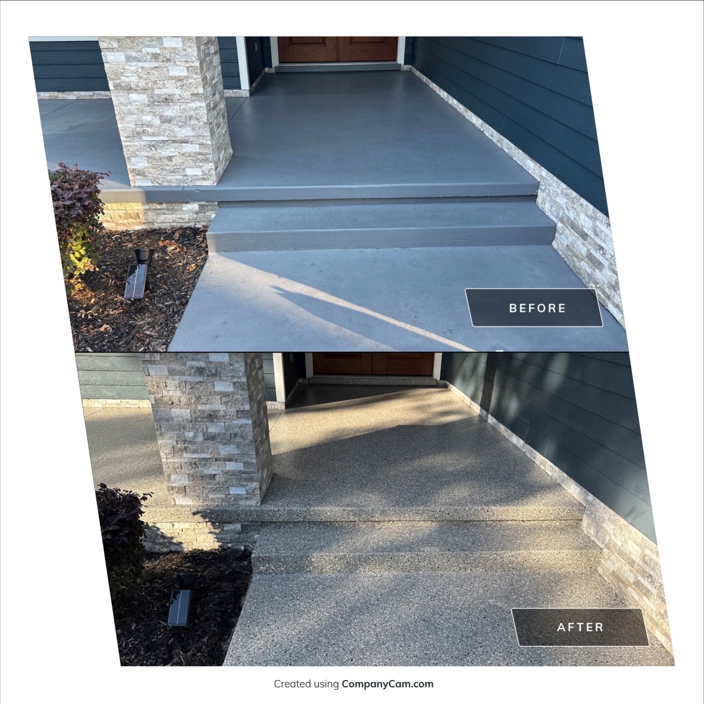 Front and Back Porches in Chiefland, FL in Pebble Beach by Cross Creek Concrete Coatings