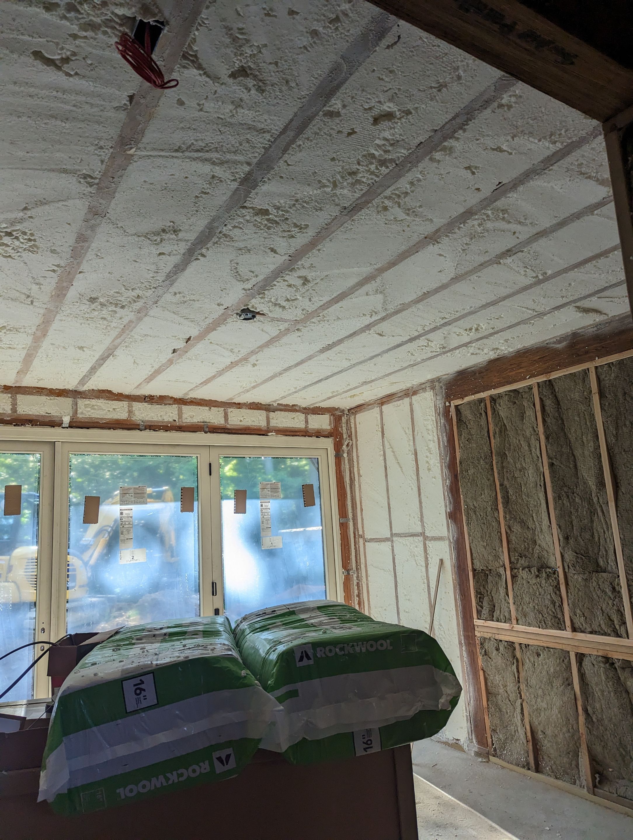 New Home Construction using open cell spray foam by NYS Foam & Energy