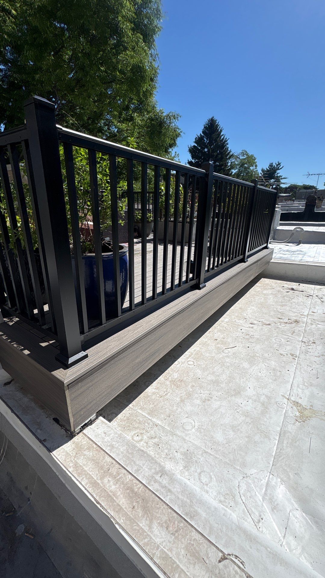 Roof Replacement and Custom Trex Roof Top Deck Project in Philadelphia, Pennsylvania by Philadelphia Quality Roofing