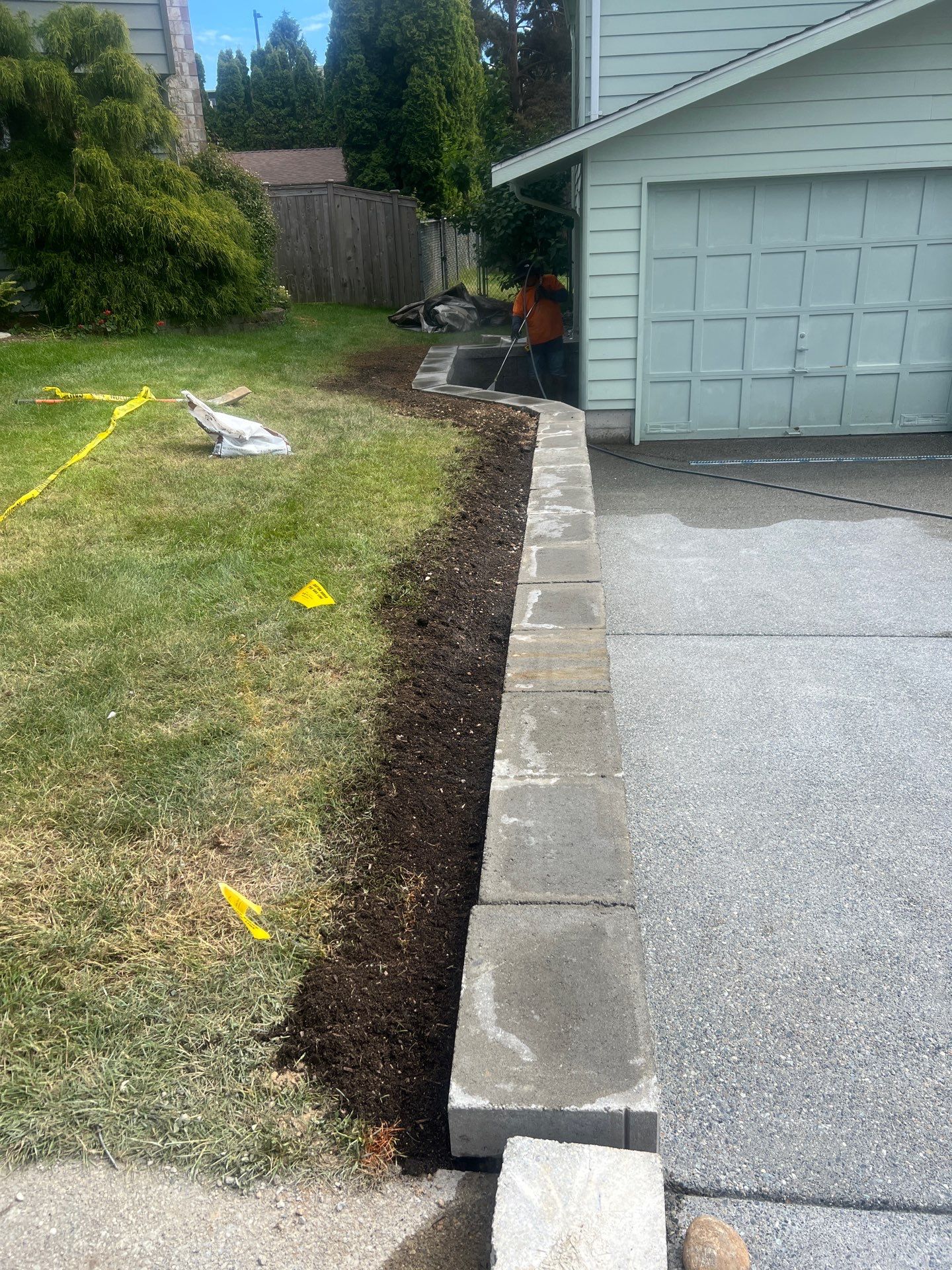 Concrete Patio & Driveway Renovation with Retaining Wall | Seattle  by Jireh Asphalt & Concrete Inc 